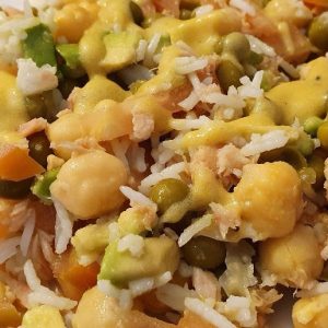 Ensalada de Garbanzos Thai y arroz basbiti